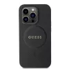 GUESS Saffiano PU MagSafe -kotelo iPhone 15 Pro musta