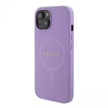Guess GUHMP15MPSAHMCU Saffiano MagSafe Hard Case iPhone 15 Plus / 14 Plus 6,7 inch - violetti