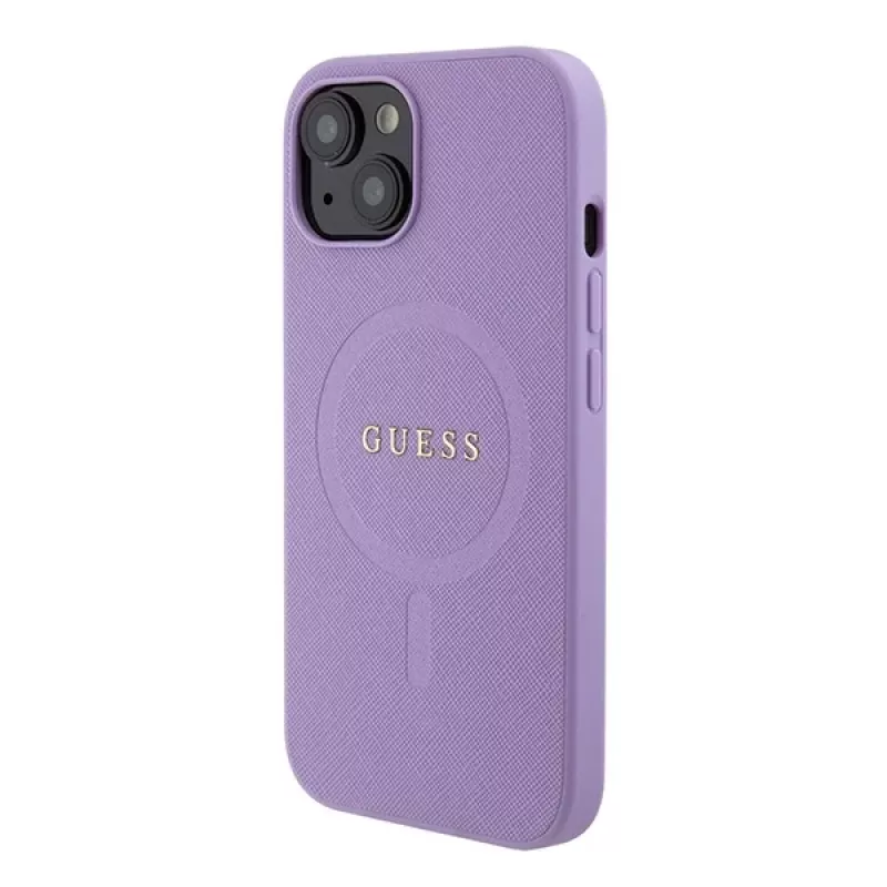 Guess GUHMP15MPSAHMCU Saffiano MagSafe Hard Case iPhone 15 Plus / 14 Plus 6,7 inch - violetti