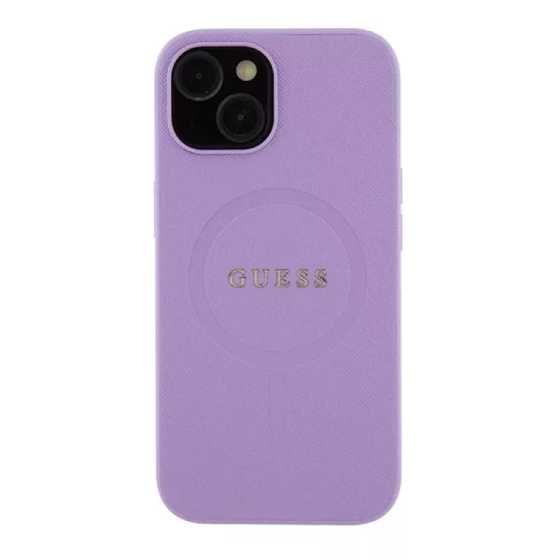 Guess GUHMP15MPSAHMCU Saffiano MagSafe Hard Case iPhone 15 Plus / 14 Plus 6,7 inch - violetti
