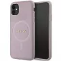 Guess GUHMN61PSAHMCP Saffiano MagSafe -kovakotelo iPhone 11 / Xr 6.1 - pinkki