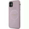 Guess GUHMN61PSAHMCP Saffiano MagSafe -kovakotelo iPhone 11 / Xr 6.1 - pinkki