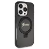 Guess GUHMP14LHRSGSK iPhone 14 Pro 6.1 kovakotelo rengasteline Script Glitter MagSafe musta