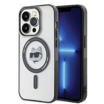 Karl Lagerfeld KLHMP15LHCHNOTK iPhone 15 Pro 6,1 inch läpinäkyvä kovakuori IML Choupette Head MagSafe