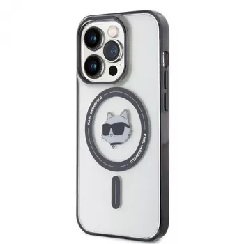 Karl Lagerfeld KLHMP15LHCHNOTK iPhone 15 Pro 6,1 inch läpinäkyvä kovakuori IML Choupette Head MagSafe