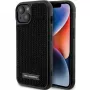 Karl Lagerfeld KLHCP15SHDSPLK iPhone 15 / 14 / 13 6.1 musta kovakotelo strassilogo metallilevy