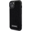 Karl Lagerfeld KLHCP15SHDSPLK iPhone 15 / 14 / 13 6.1 musta kovakotelo strassilogo metallilevy