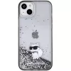 Karl Lagerfeld KLHCP15MLKCNSK iPhone 15 Plus / 14 Plus 6,7 inch läpinäkyvä kovakuori Liquid Glitter Choupette