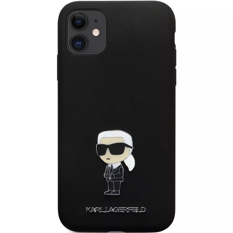 Karl Lagerfeld Ikonik Metal Pin silikonikotelo Apple iPhone 11 / iPhone XR 6,1