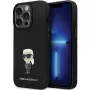 Karl Lagerfeld KLHCP14LSMHKNPK Ikonik Metal Pin silikonikotelo iPhone 14 Pro 6,1 musta