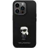 Karl Lagerfeld KLHCP14LSMHKNPK Ikonik Metal Pin silikonikotelo iPhone 14 Pro 6,1 musta