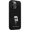 Karl Lagerfeld KLHCP14LSMHKNPK Ikonik Metal Pin silikonikotelo iPhone 14 Pro 6,1 musta