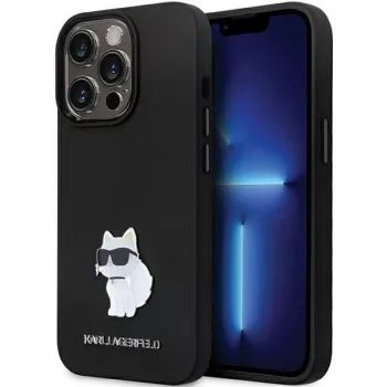 Karl Lagerfeld KLHCP14LSMHCNPK silikoni C metallineula kovakotelo iPhone 14 Pro 6,1