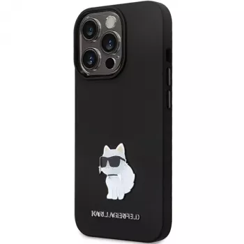 Karl Lagerfeld KLHCP14LSMHCNPK silikoni C metallineula kovakotelo iPhone 14 Pro 6,1