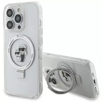 Karl Lagerfeld KLHMP13XHMRSKCH kovakotelo rengasteline iPhone 13 Pro Max 6,7 inch valkoinen Karl & Choupette MagSafe