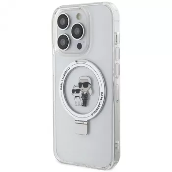 Karl Lagerfeld KLHMP13XHMRSKCH kovakotelo rengasteline iPhone 13 Pro Max 6,7 inch valkoinen Karl & Choupette MagSafe