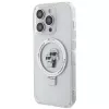 Karl Lagerfeld KLHMP15LHMRSKCH kovakotelo rengasteline MagSafe iPhone 15 Pro 6,1 inch valkoinen