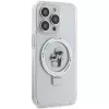 Karl Lagerfeld KLHMP15LHMRSKCH kovakotelo rengasteline MagSafe iPhone 15 Pro 6,1 inch valkoinen