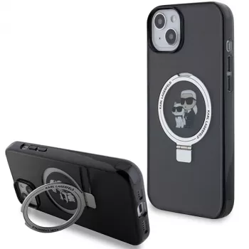 Karl Lagerfeld KLHMP15MHMRSKCK kovakotelo rengasteline MagSafe iPhone 15 Plus / 14 Plus 6,7