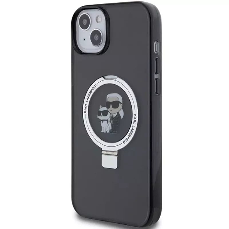 Karl Lagerfeld KLHMP15MHMRSKCK kovakotelo rengasteline MagSafe iPhone 15 Plus / 14 Plus 6,7