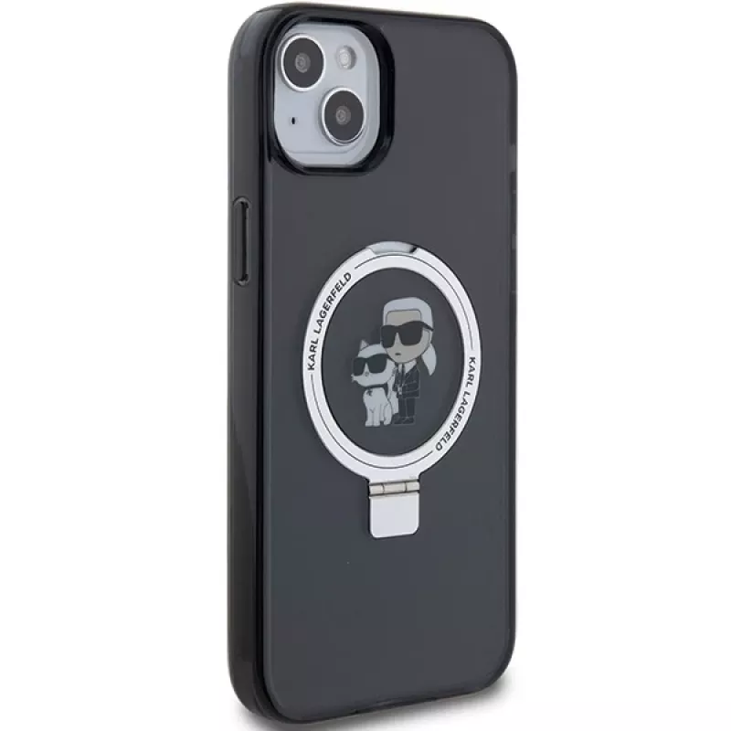 Karl Lagerfeld KLHMP15MHMRSKCK kovakotelo rengasteline MagSafe iPhone 15 Plus / 14 Plus 6,7