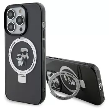 Karl Lagerfeld KLHMP15LHMRSKCK kovakotelo rengasteline MagSafe iPhone 15 Pro 6.1 musta