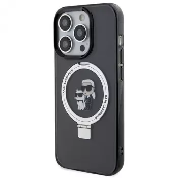 Karl Lagerfeld KLHMP15LHMRSKCK kovakotelo rengasteline MagSafe iPhone 15 Pro 6.1 musta