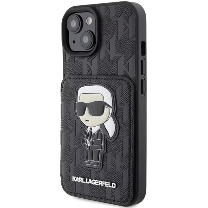 Karl Lagerfeld KLHCP15SSAKKNSCK Saffiano Ikonik kovakotelo iPhone 15/14/13 6,1