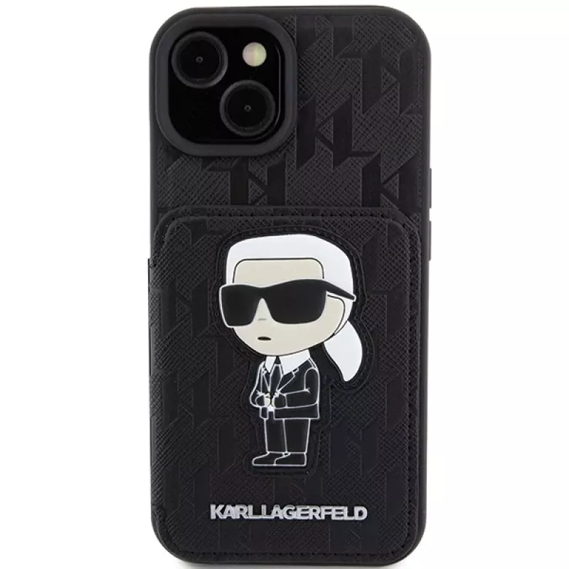 Karl Lagerfeld KLHCP15SSAKKNSCK Saffiano Ikonik kovakotelo iPhone 15/14/13 6,1