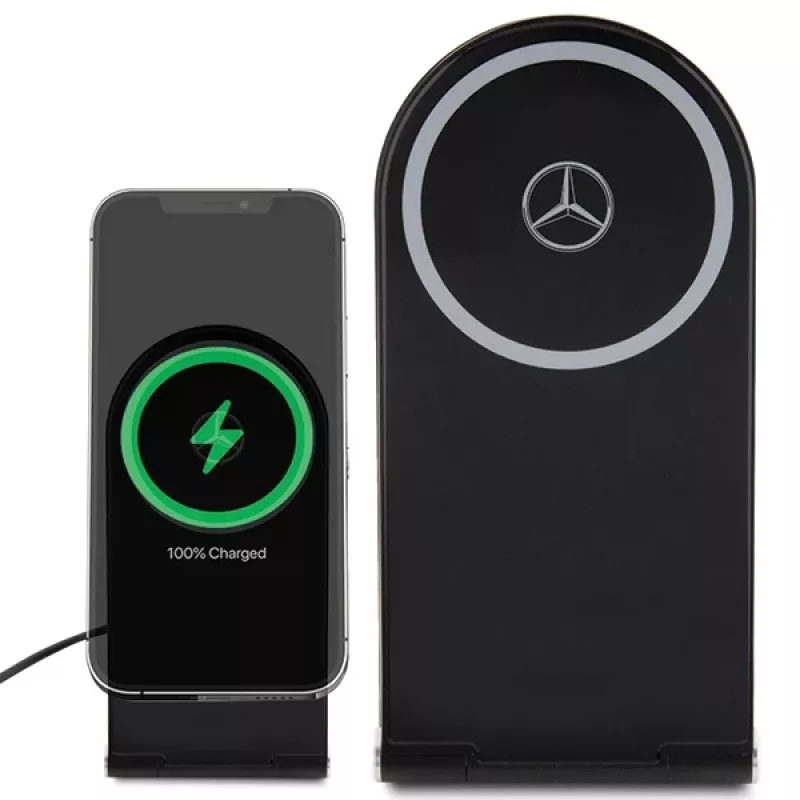 Mercedes-Benz taitettava 2-in-1-langaton latausteline 15W musta Silver Star MagSafe
