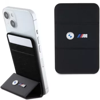 BMW M Edition MagSafe-lompakko korttipaikalla ja jalustalla musta