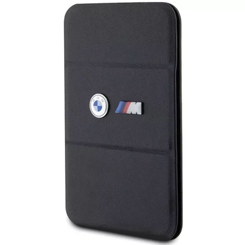 BMW M Edition MagSafe-lompakko korttipaikalla ja jalustalla musta