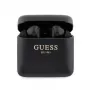 Guess painettu logo True Wireless Stereo Bluetooth -nappikuulokkeet ja latauskotelo (musta)