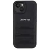 AMG AMHCP15MGSEBK hardcase nahkakotelo kohokuvioiduilla linjoilla iPhone 15 Plus / 14 Plus 6,7