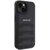 AMG AMHCP15MGSEBK hardcase nahkakotelo kohokuvioiduilla linjoilla iPhone 15 Plus / 14 Plus 6,7