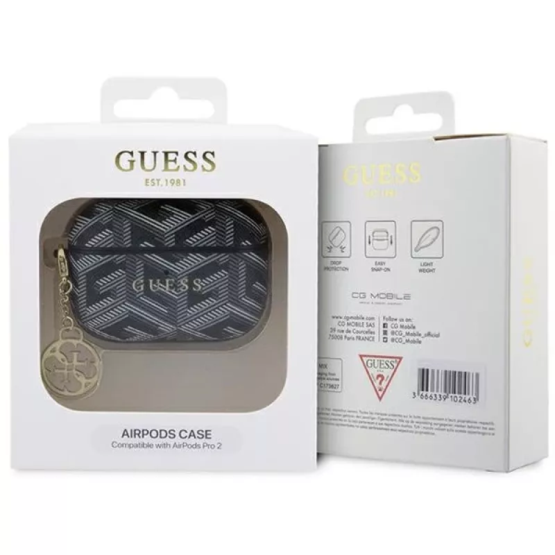 Guess GUAP2PGCE4CK AirPods Pro 2 (2022/2023) kuori musta GCube Charm