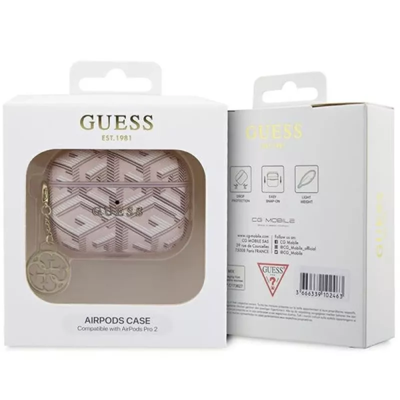 Guess GUAP2PGCE4CP AirPods Pro 2 (2022/2023) kuori pinkki GCube Charm