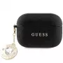 Guess GUAP2PGEHCDK AirPods Pro 2 (2022/2023) kuori musta kiinteä glitter-sydän-timantti-charm