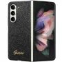 Guess Glitter Script F946 kova kotelo Samsung Galaxy Z Fold5, musta