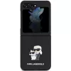 Karl Lagerfeld Saffiano Karl & Choupette Pin -kovakotelo Samsung Galaxy Z Flip5, musta
