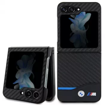BMW M Collection nahka-hiilikuitu takakansi Samsung Galaxy Z Flip5 - musta
