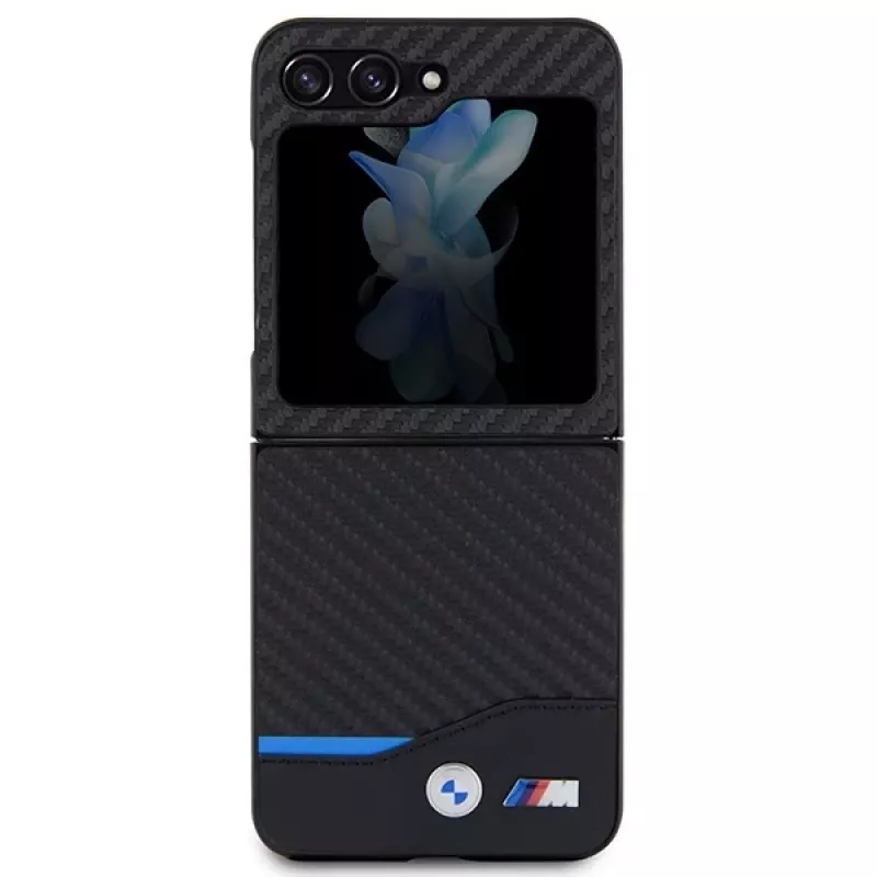 BMW M Collection nahka-hiilikuitu takakansi Samsung Galaxy Z Flip5 - musta
