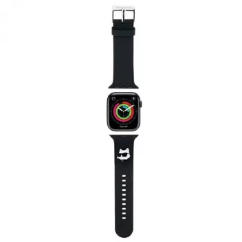 Karl Lagerfeld 3D Rubber Choupette Head -ranneke Apple Watch 38/40/41mm musta