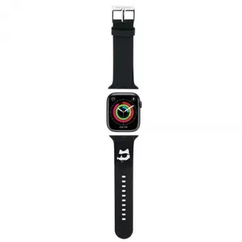 Karl Lagerfeld 3D Rubber Choupette Head Apple Watch -ranneke 42/44/45/49mm musta