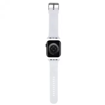 Karl Lagerfeld 3D Rubber Choupette Head Apple Watch -ranneke 42/44/45/49mm valkoinen