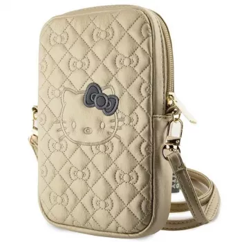 Hello Kitty tikattu rusetti -ranneke crossbody-puhelinlaukku kulta