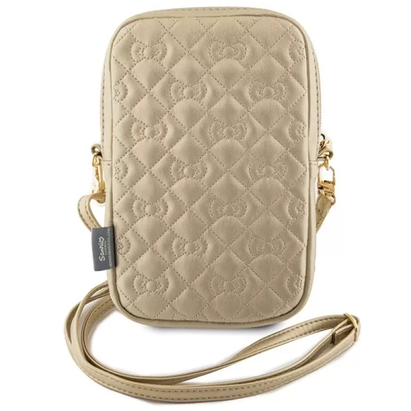 Hello Kitty tikattu rusetti -ranneke crossbody-puhelinlaukku kulta