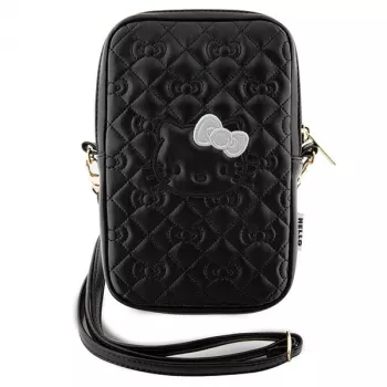 Hello Kitty tikattu rusetti -ranneke - crossbody-puhelinlaukku (musta)