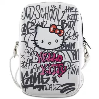 Hello Kitty olkalaukku Graffiti Kitty Head valkoinen