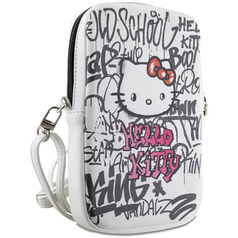 Hello Kitty olkalaukku Graffiti Kitty Head valkoinen